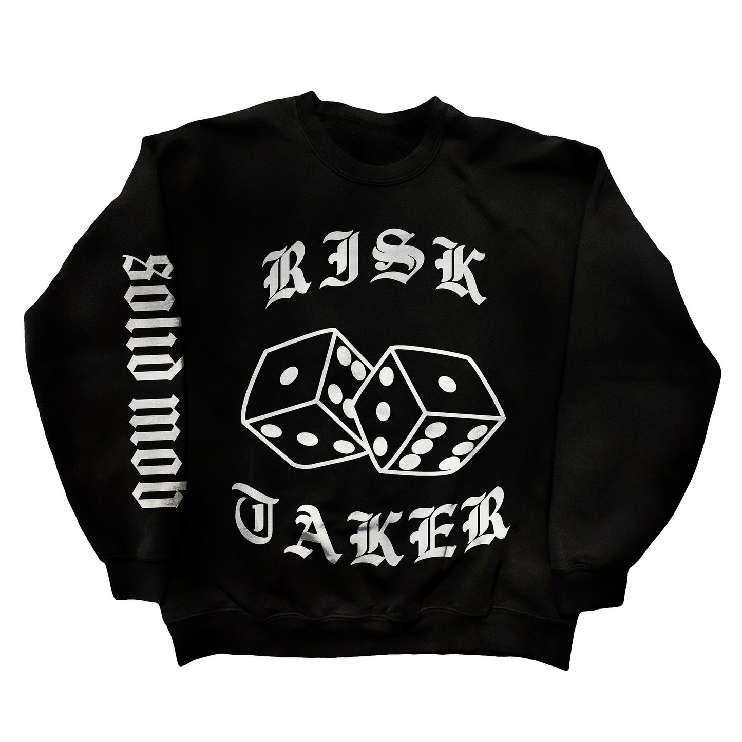 Black Risk Taker Crewneck Sweater