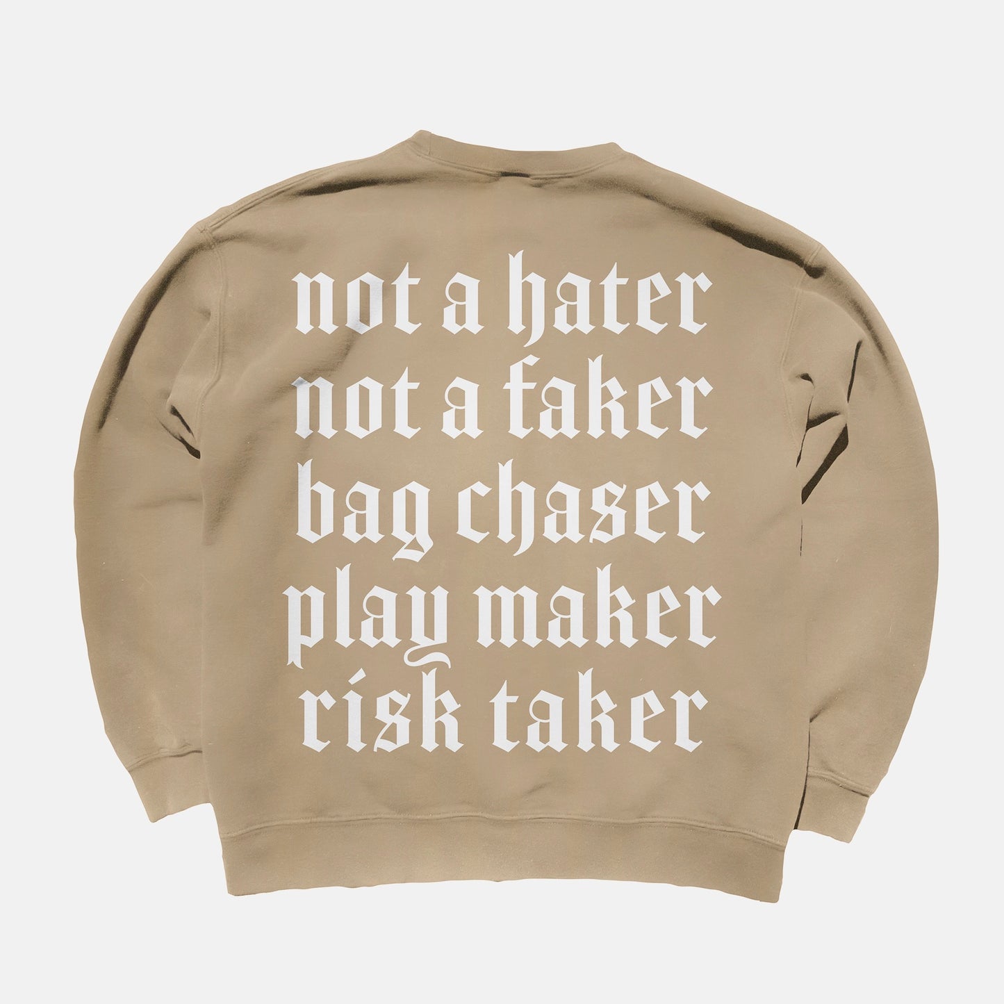 TAN Risk Taker Crewneck Sweater
