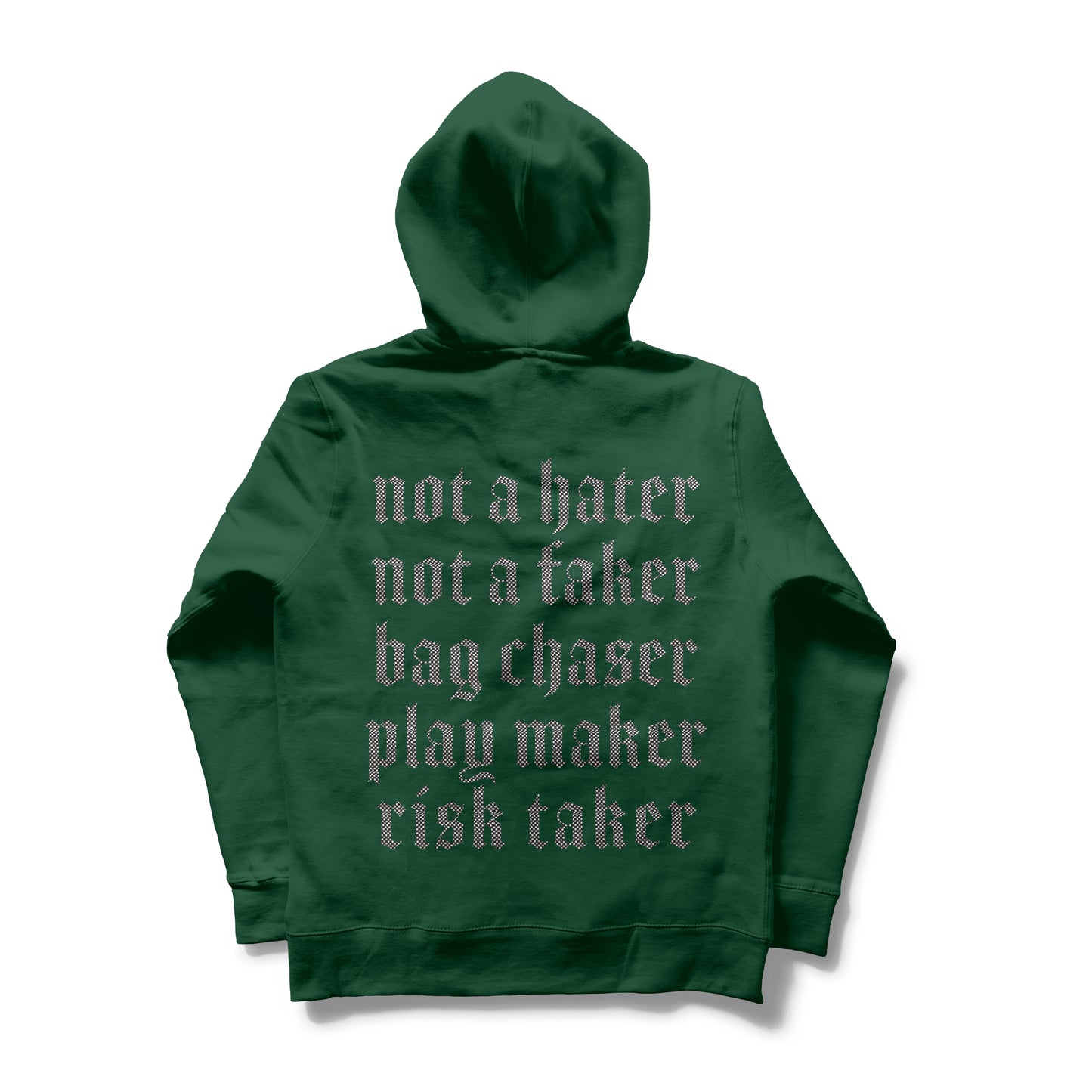 Risk Taker Rhinestone Hoodie - Green